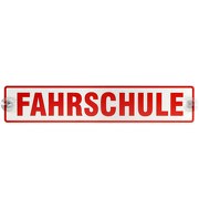 Schild Autoschild Fahrschule mit Saugnapf 1,1mm green 400 x 80 mm