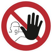 Aufkleber oder Schild Betreten Zutritt für Unbefugte verboten D-P006