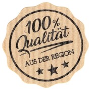 Etiketten Aufkleber Qualität aus der Region braun Natural Bois 35 mm
