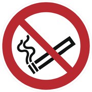 Aufkleber oder Schild Rauchen verboten Rauchverbot Warnzeichen P002