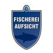 Schild Autoschild Fischereiaufsicht mit Saugnapf Saugnapfschild GREEN