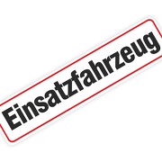 Magnetschild "Einsatzfahrzeug" 30 x 7 cm 0,9mm stark