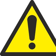 Aufkleber oder Schild Allgemeines Warnzeichen W001