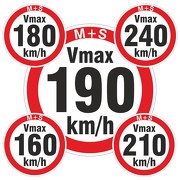 Geschwindigkeitsaufkleber km/h Aufkleber Reifen Winterreifen