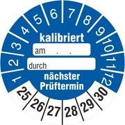 Kalibriert nächster Prüftermin Prüfetiketten zum beschriften 2025-30