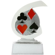 Karten Skat Poker Pokal ARLES Trophäe Preis 10 cm hoch Minipokal