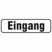 Eingang Türbeschriftung als Aufkleber oder Schild 17 x 5 cm