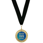 Medaille MD1291 aus Stahl 50 x 3mm Zahlen 1 2 3 