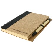 Notizbuch Notizblock PLUSCORK 18x13 cm mit Gravur Logo Aufdruck