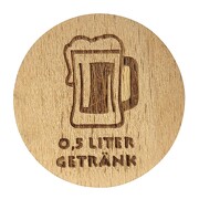 Pfandmarke ULF Holz 40 mm Wertmarke mit Gravur Logo