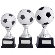 Pokal Fußball Paris 3 Größen auch als Set Hart-PVC weiß gold Trophäe Figur 