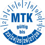 Prüfetiketten MTK Prüfung Medizintechnik geprüft Prüfplaketten 2023-28