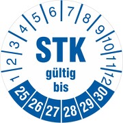 Prüfetiketten STK Prüfung Medizintechnik 2021-2026 Prüfplaketten