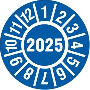 Prüfplakette 2025 Jahresprüfplakette Jahresprüfetiketten 18 oder 30 mm