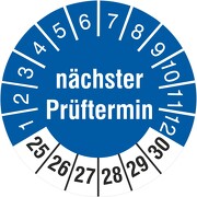 Prüfplakette nächster Prüftermin 2021-2026 Prüfetiketten