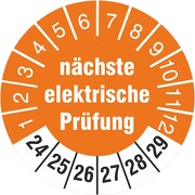Prüfplaketten Prüfetiketten nächste elektrische Prüfung 2020-2025