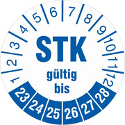 Prüfplaketten STK Prüfung Medizintechnik geprüft Prüfetiketten 2023-28