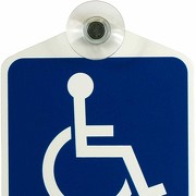 Schild Rollstuhl Rollstuhlfahrer Behindertentransport mit Saugnapf GREEN