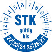 STK Prüfung Medizintechnik geprüft Prüfetiketten Prüfplaketten 2022-27