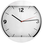 Wanduhr BARI Aluminium analog 29 cm mit Gravur Name Logo