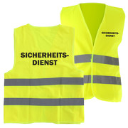 Warnweste SICHERHEITSDIENST Sicherheitsweste mit Druck auf Rücken und Brust