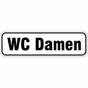 WC Damen Türbeschriftung Aufkleber oder Schild 17 x 5 cm