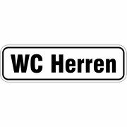 WC Herren Türbeschriftung Aufkleber oder Schild 17 x 5 cm