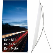 X-Banner Banner 2 x 0,95m Werbebanner zum Aufstellen mit Druck Foto