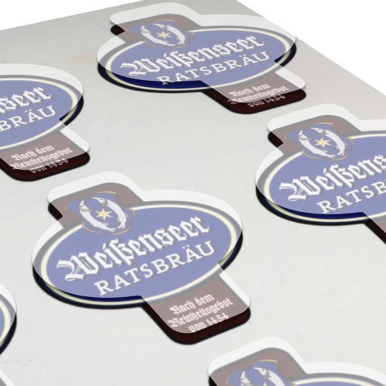Aufkleber für Außenbereich konturgeschnitten / mit Laminat