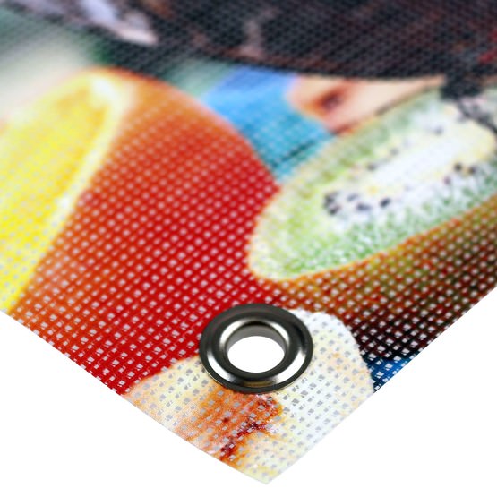 Mesh PVC Banner Netzbanner B1 zertifiziert mit Ösen selbst kalkulieren 
