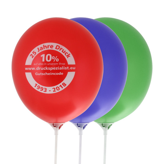 Ballons Luftballons günstig bedrucken 1-farbig Werbeballons 27cm