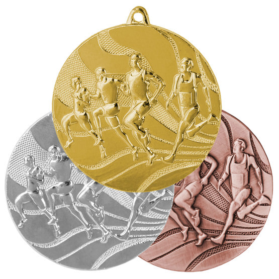 Medaille MMC2350 Laufen Leichtathletik Gold Silber Bronze 50 x 3 mm