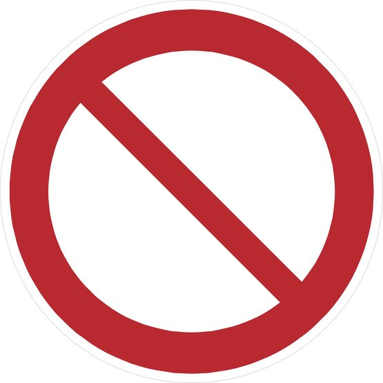 Aufkleber Allgemeines Verbotszeichen P001