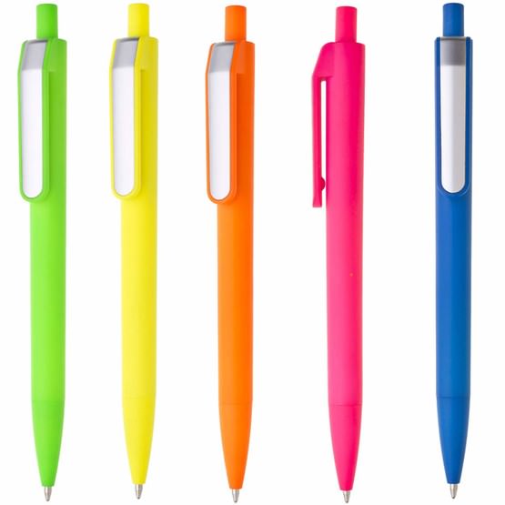 Kugelschreiber Neon Werbekugelschreiber mit Druck Logo Werbung