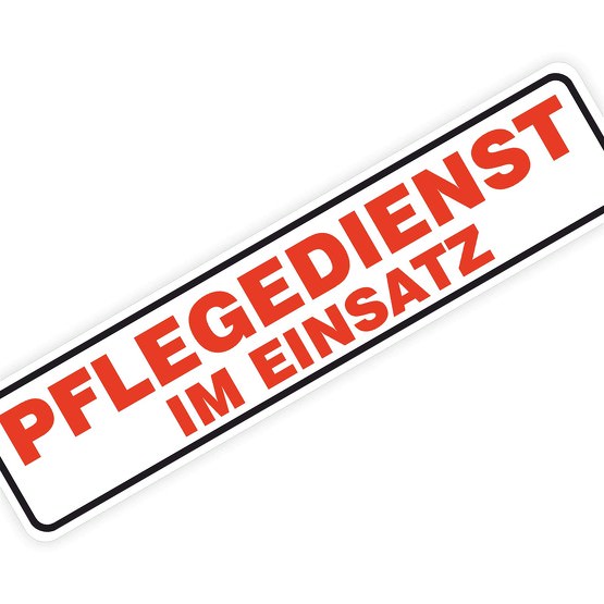 Magnetschild Pflegedienst im Einsatz Autoschild 30 x 7 cm