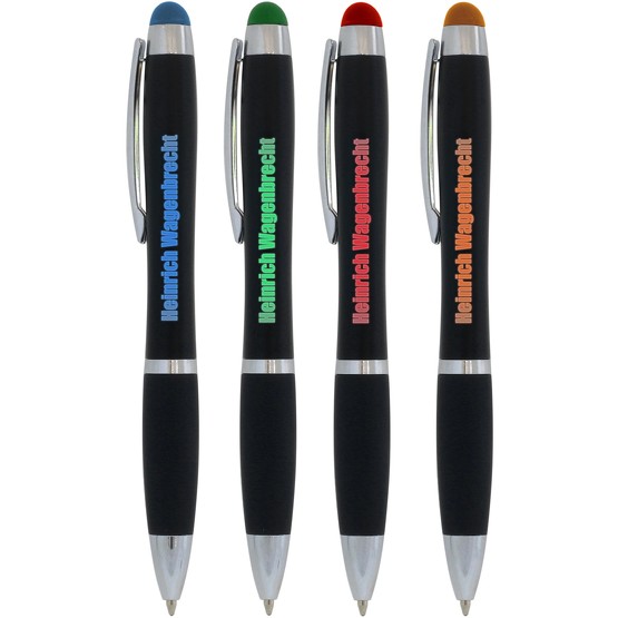 Kugelschreiber Sarina LED leuchtende Werbung mit Gravur