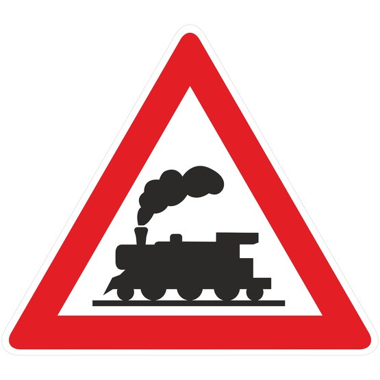 Verkehrsschild Dampflok Eisenbahnschild Schild Lok Bahnübergang Bahn