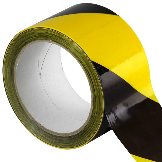 Absperrband schwarz gelb Klebeband Warnband für Gefahrenbereiche 60 mm x 66 m
