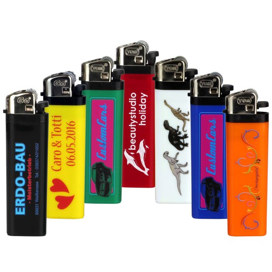 Feuerzeuge Reibrad mit Fotodruck 4-farbig ein- oder beidseitig Logo Werbung