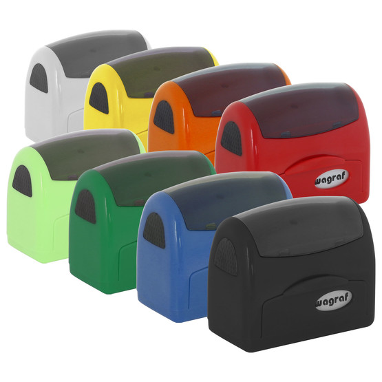 Stempel Wagraf A3 selbstfärbend Automat 8 Farben Automatikstempel 49 x 19 mm bis 4 Zeilen