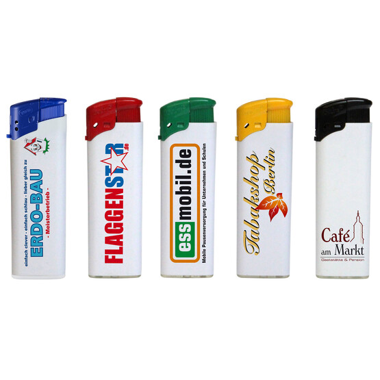 Elektronik Feuerzeug Belize mit Werbung Druck Logo 4-farbig Fotodruck