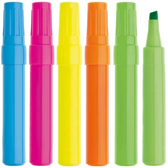 Marker Textmarker FESTA in 5 Farben mit Druck Werbedruck 1-farbig