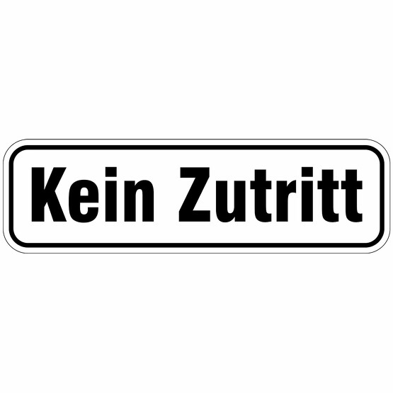 Kein Zutritt Türbeschriftung als Aufkleber oder Schild 17 x 5 cm