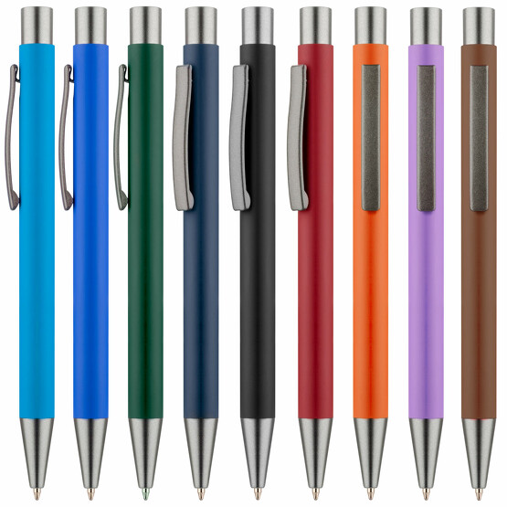 Kugelschreiber GOMA Design matt Metall mit Gravur Logo Namen