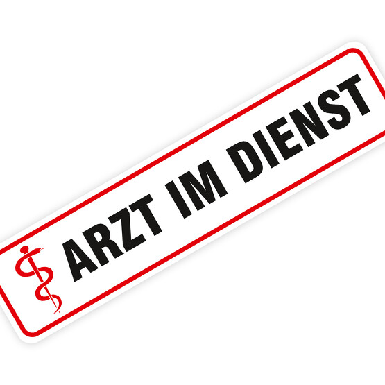 Magnetschild Schild Arzt im Dienst Einsatz Auto Autoschild