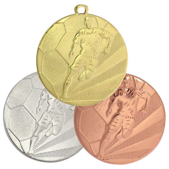 Medaille Fußball AIK aus Stahl schwer 50 x 3 mm gold silber bronze