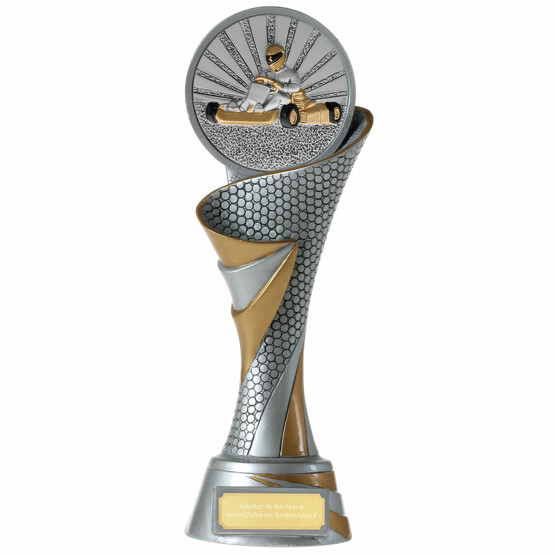 Gravur pf353 GoKart Helm Pokal Figur Turnier Kids Trophäe Pokale Geburtstag m 