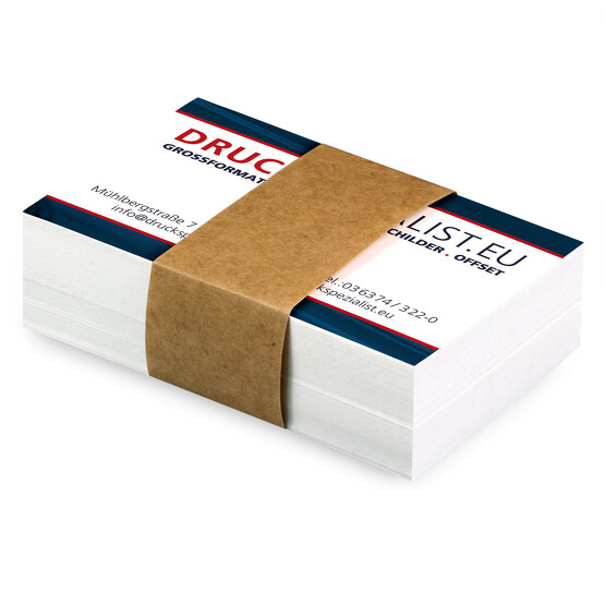 Visitenkarten - Aufkleber Haftpapier 4/0-farbig 85x54 mm